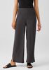 Woven Plissé Wide-Leg Pant