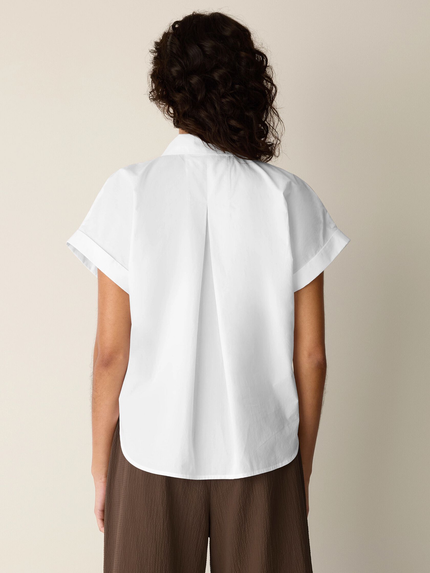 Organic Cotton Poplin Notch Collar Shirt