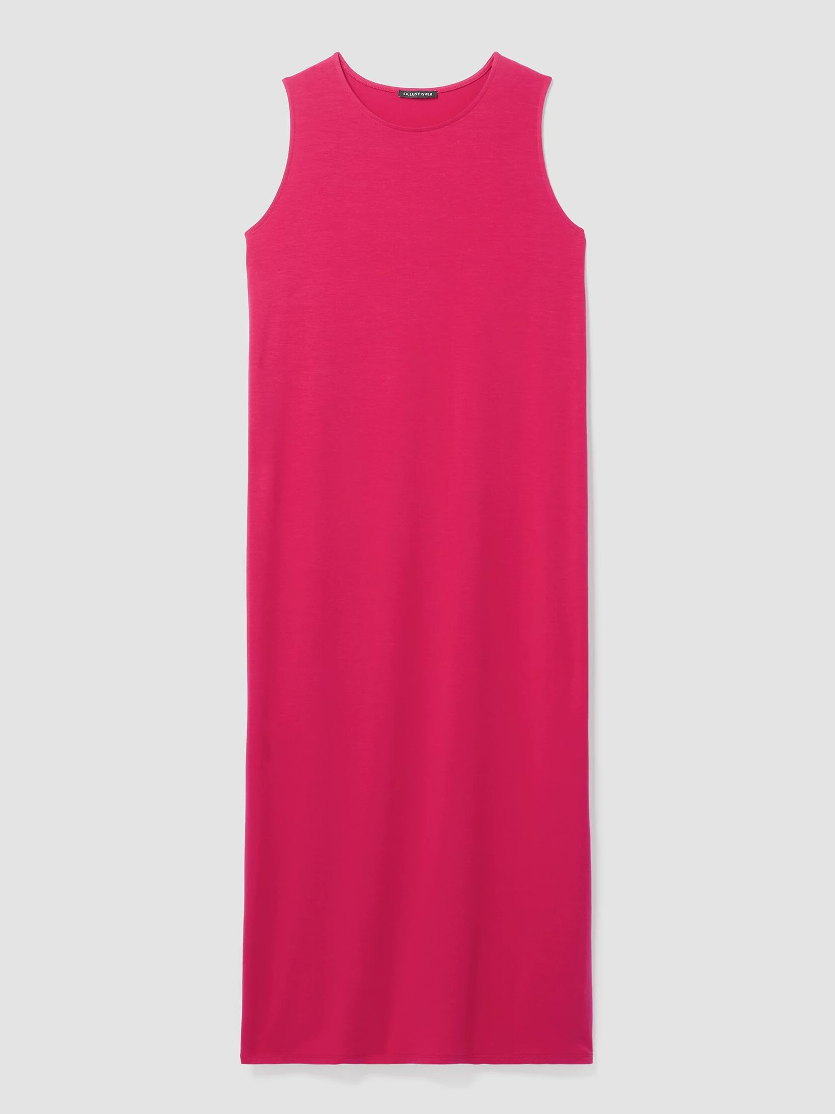 Stretch Jersey Knit Round Neck Dress