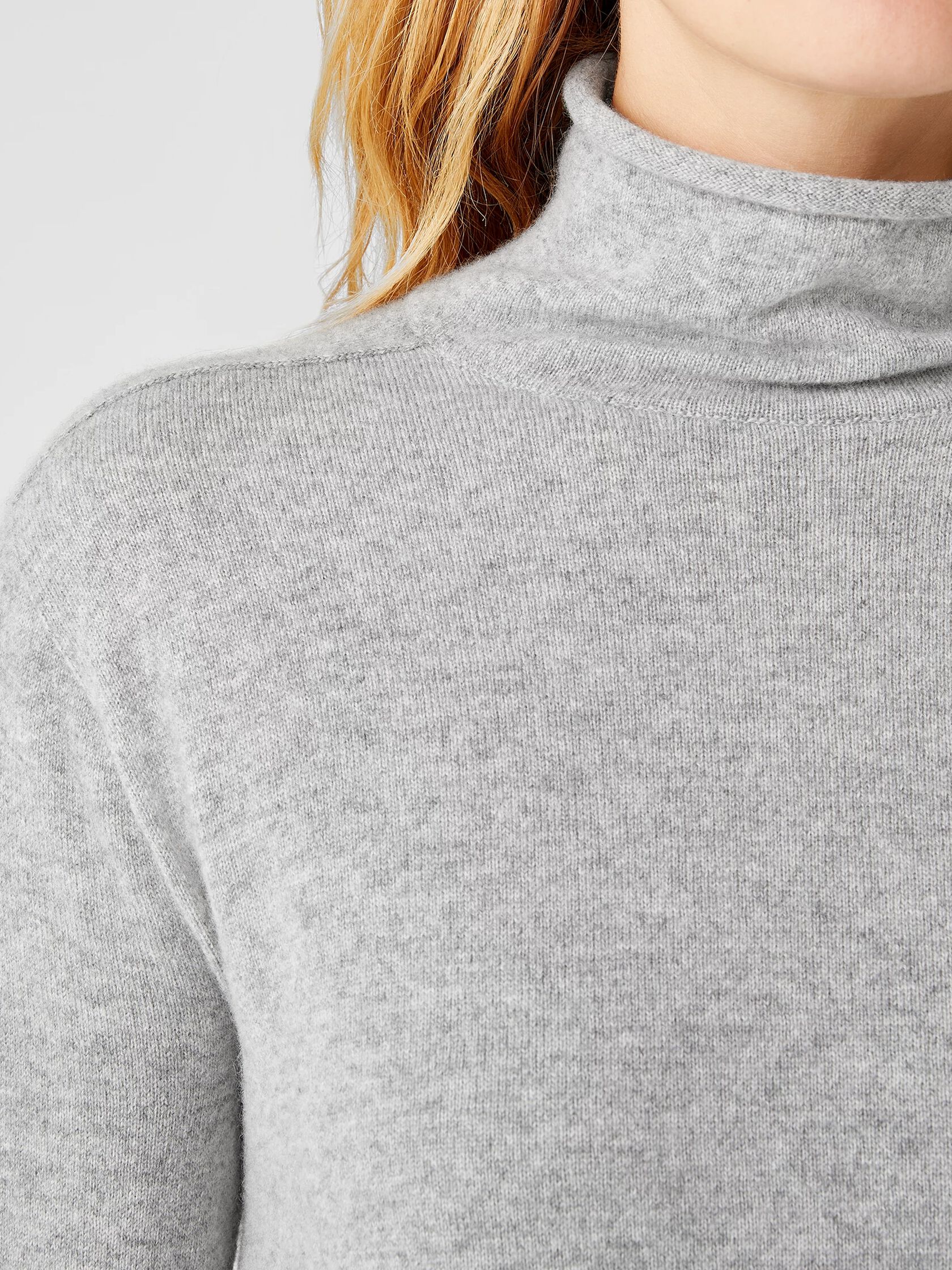 Italian Cashmere Turtleneck Long Top