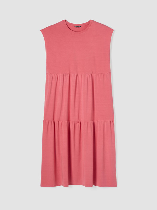 Stretch Jersey Knit Tiered Dress