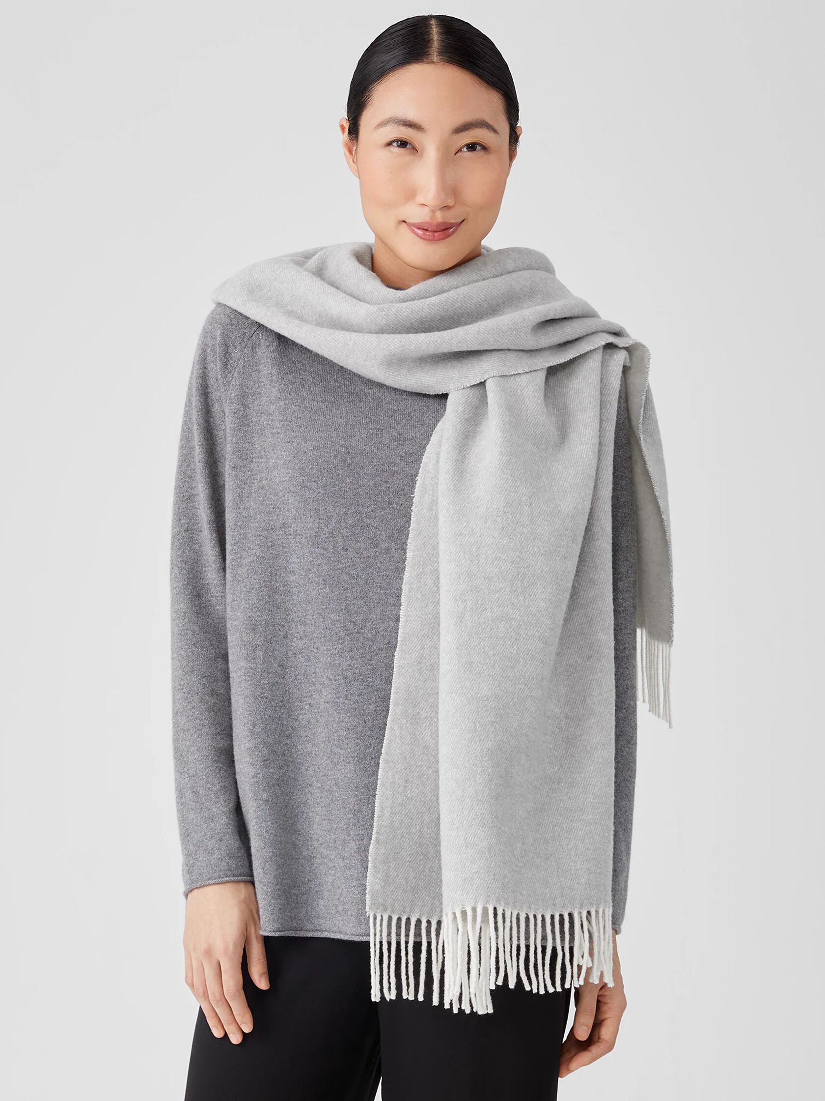 Brushed Recycled Cotton Cashmere Scarf