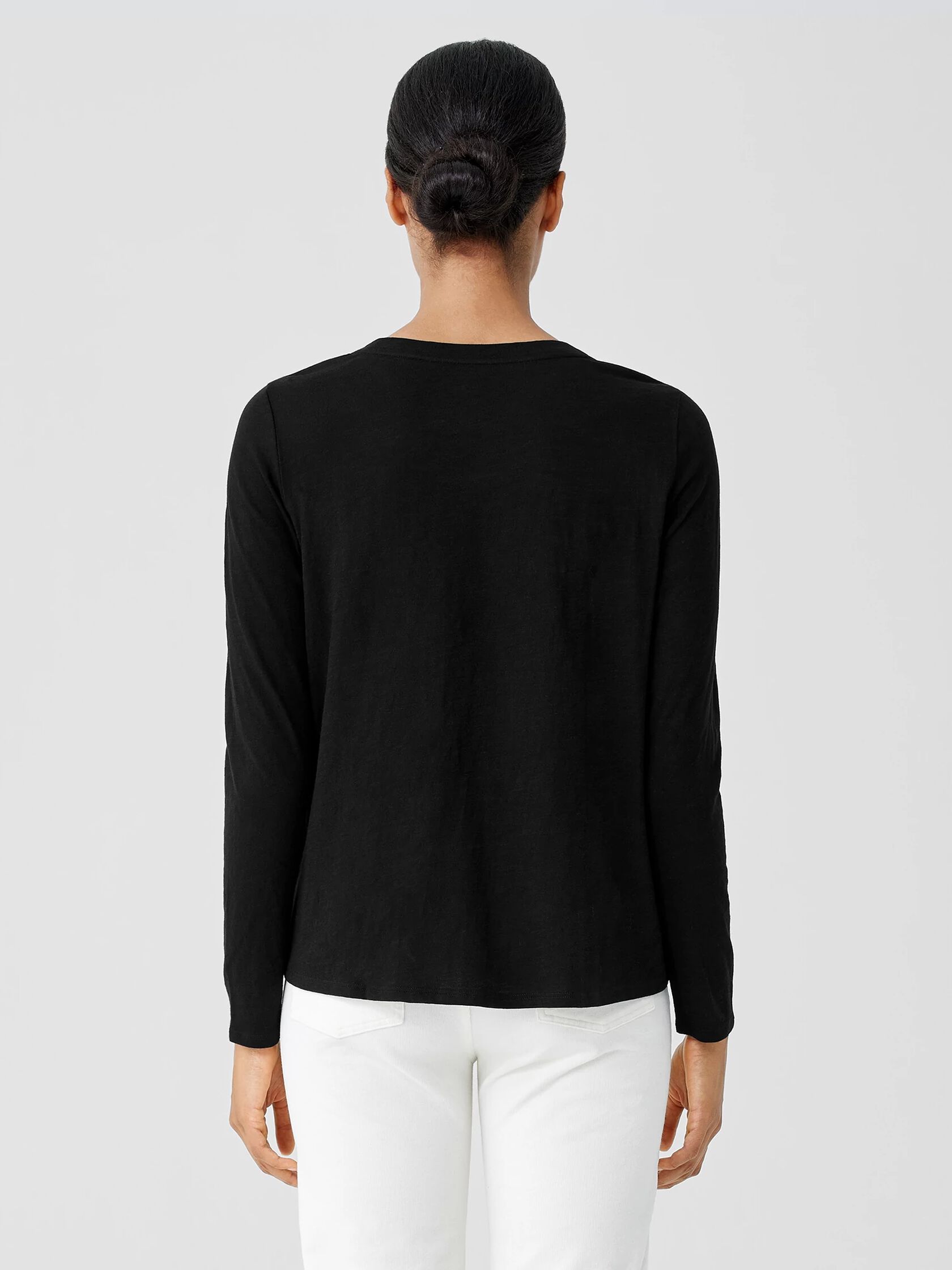 Organic Cotton Slub Crew Neck Top