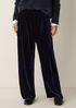 Velvet Pleated Straight Pant