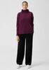Cotton Velour Funnel Neck Box-Top