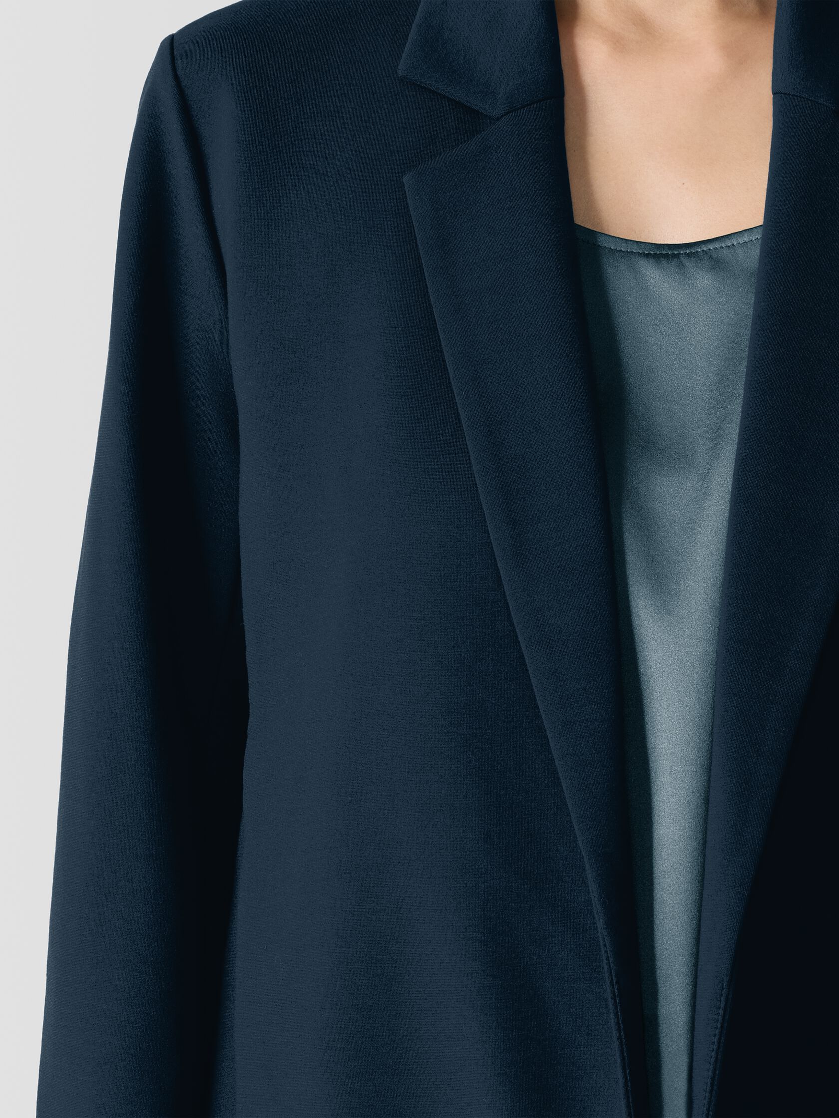 Washable Flex Ponte Notch Collar Blazer
