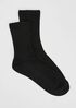 Viscose Blend Shimmer Quarter Crew Sock
