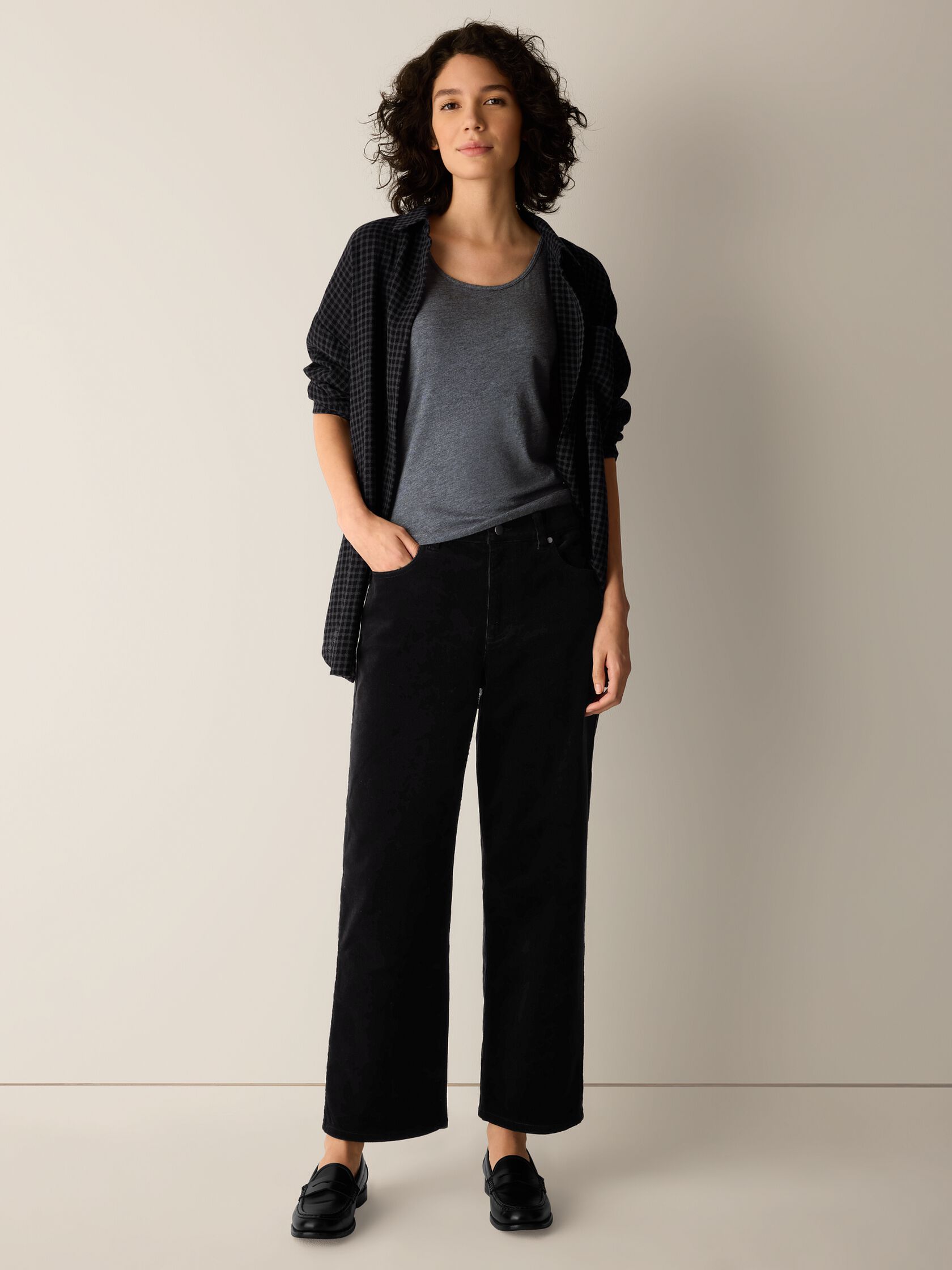 Organic Cotton Stretch Corduroy Straight Pant
