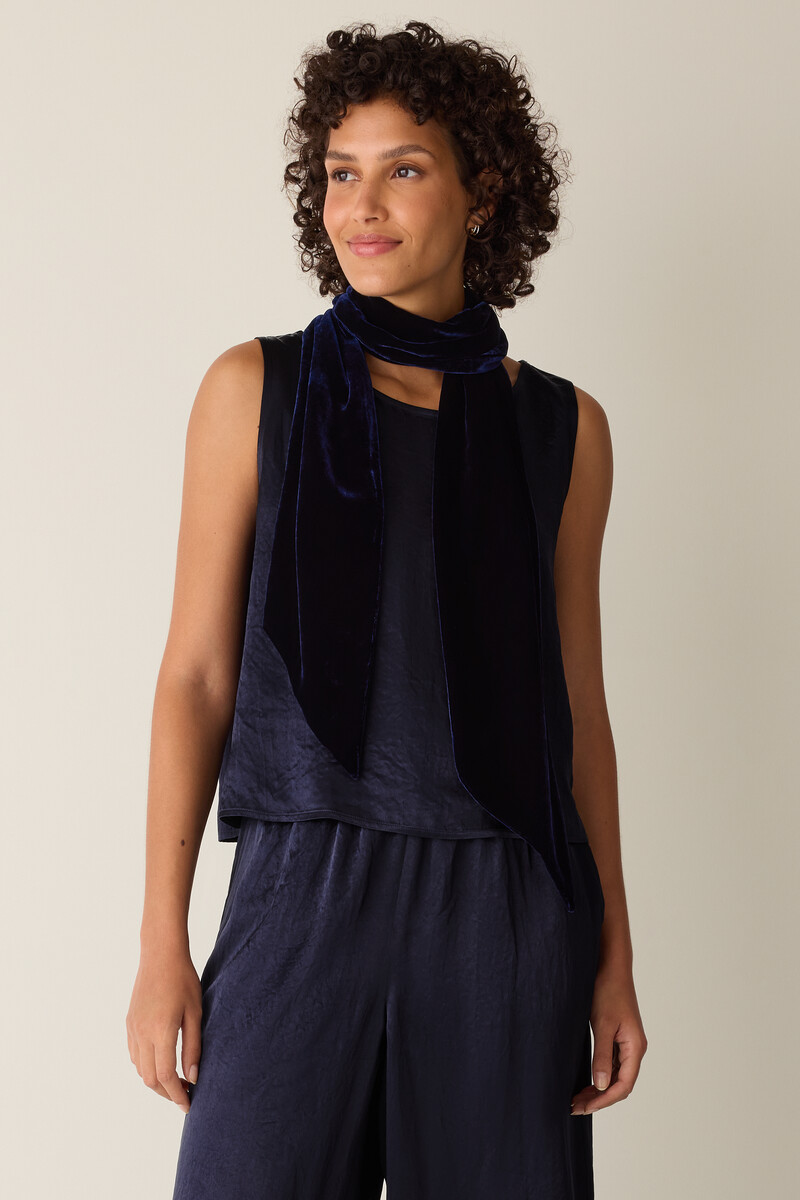 Velvet Double Tie Scarf Velvet Double Tie Scarf