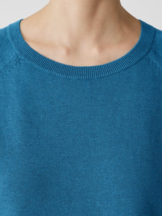 Organic Linen Cotton Raglan-Sleeve Top