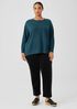 Fine Merino Jersey Crew Neck Top in Regenerative Wool