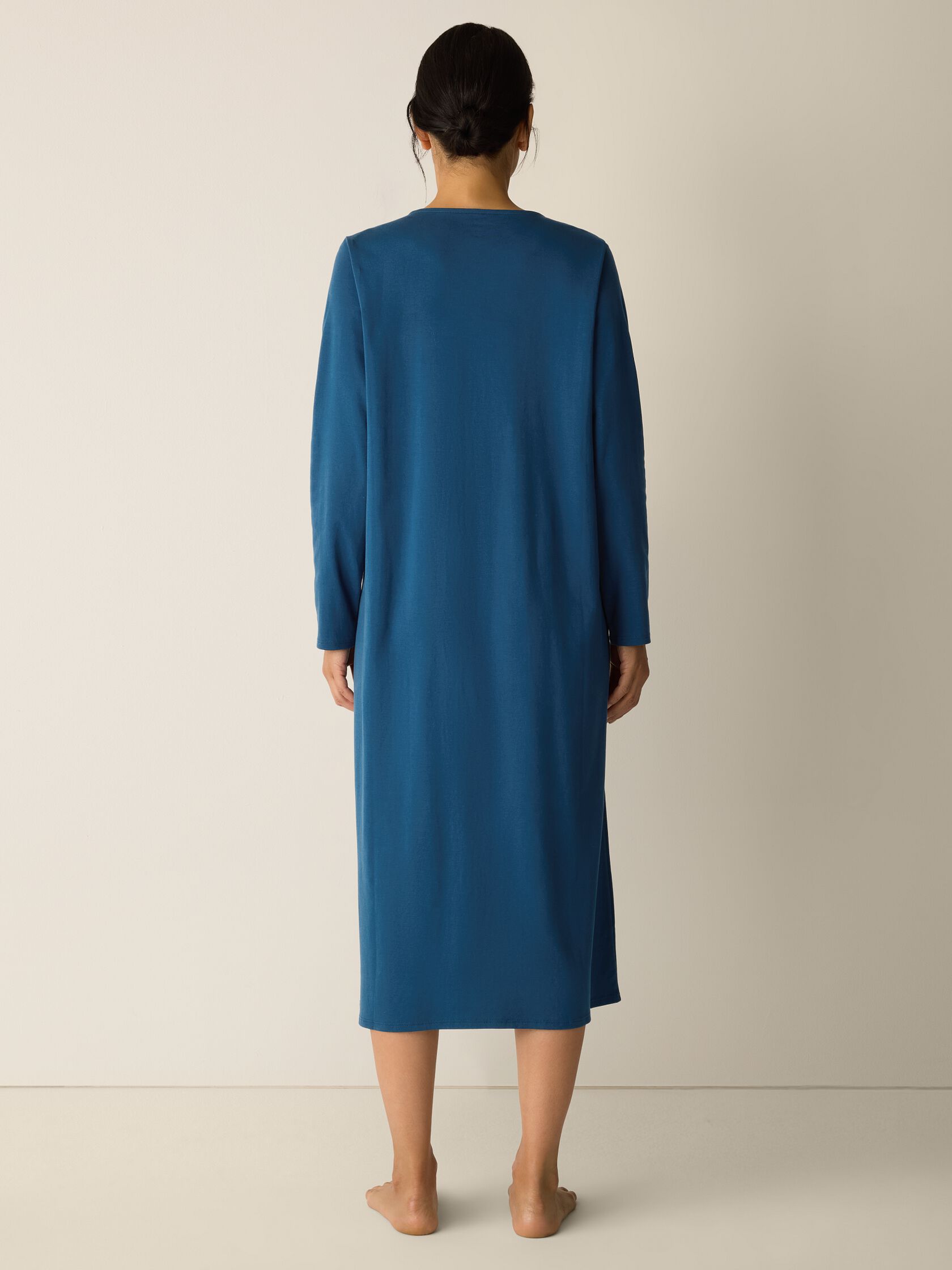 Organic Cotton Interlock V-Neck Sleep Dress