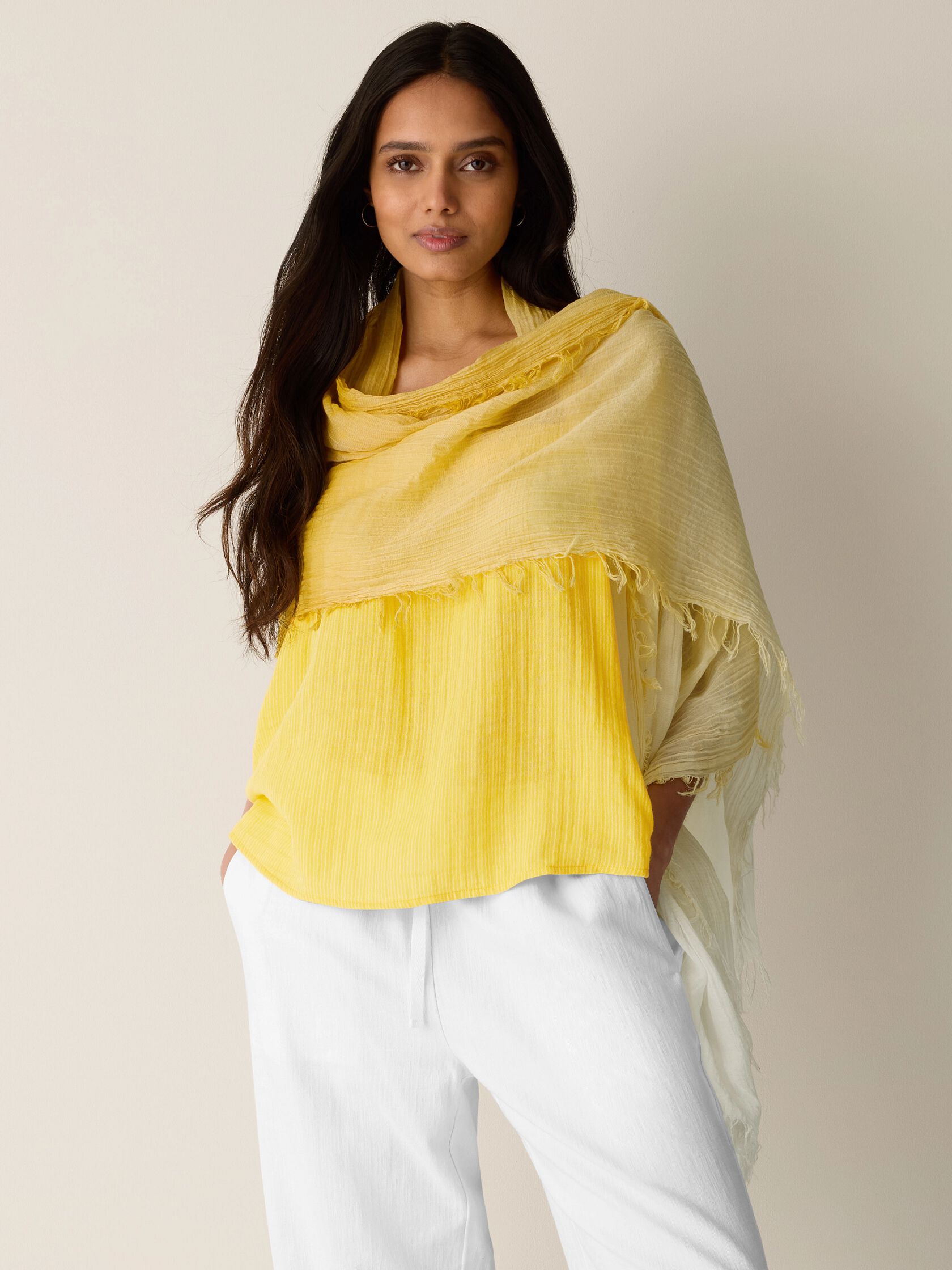 Watercolor Cotton Gauze Scarf
