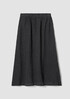 Puckered Organic Linen Pocket Skirt