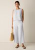 Organic Cotton Doubleweave Wide-Leg Pant