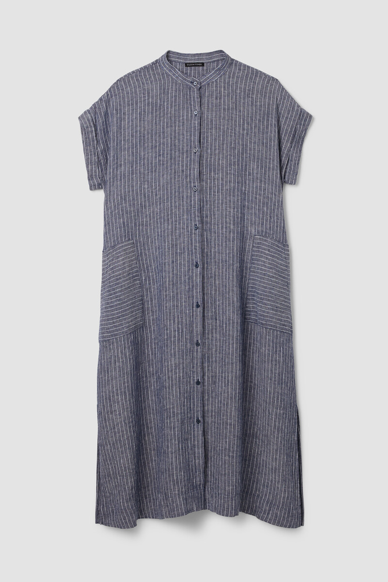 Puckered Organic Linen Shirtdress Puckered Organic Linen Shirtdress