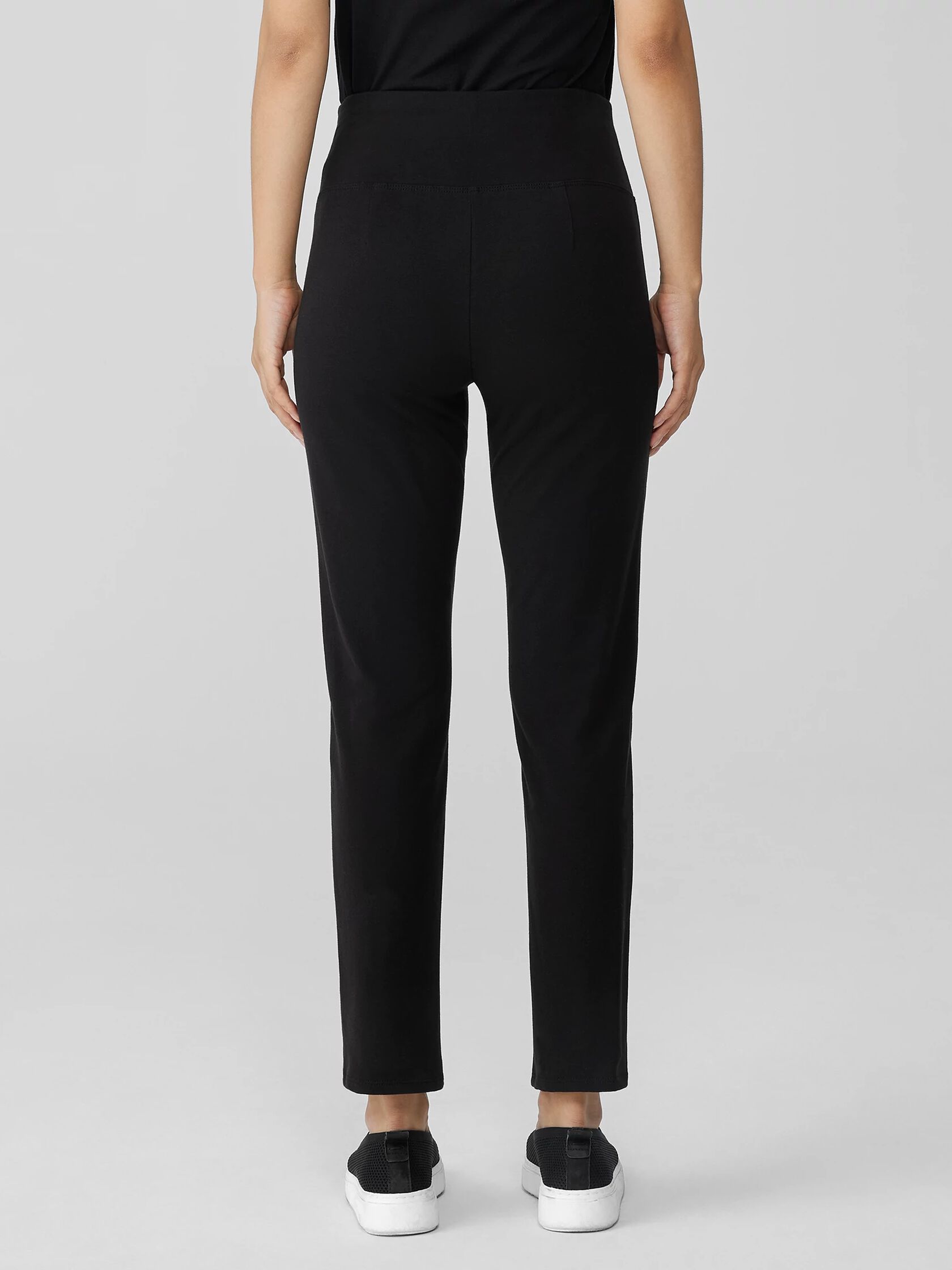 Pima Cotton Stretch Jersey High-Waisted Pant