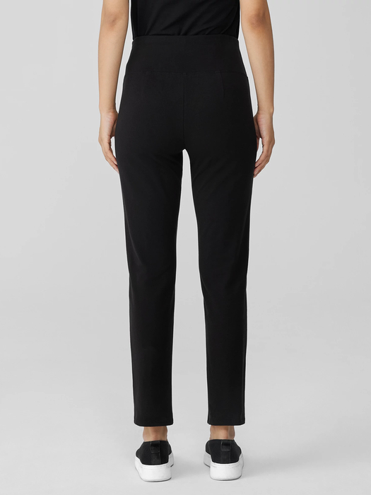 Pima Cotton Stretch Jersey High-Waisted Pant