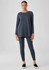 Cozy Brushed Terry Jewel Neck Top