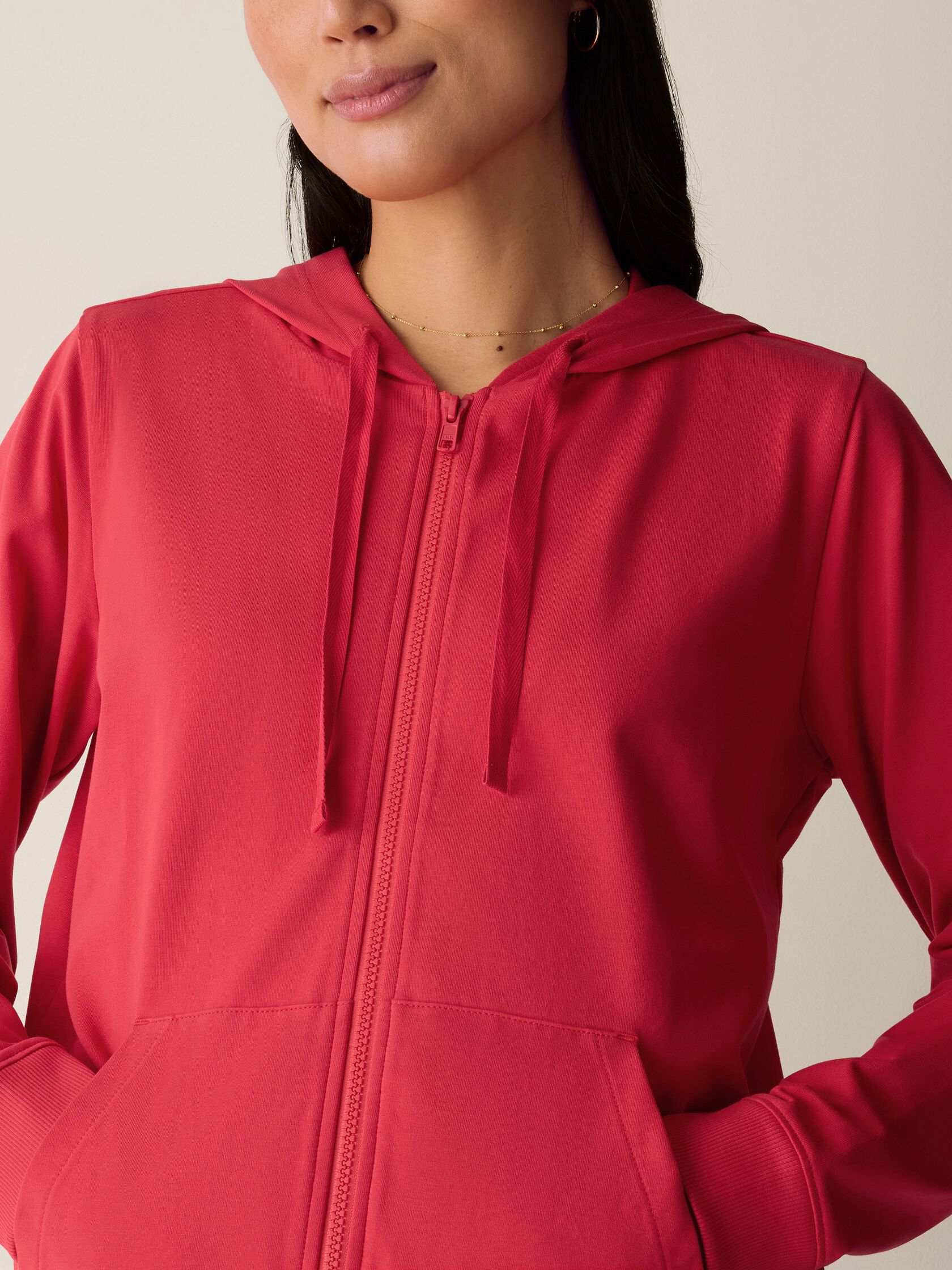 Pima Cotton Stretch Jersey Hooded Jacket