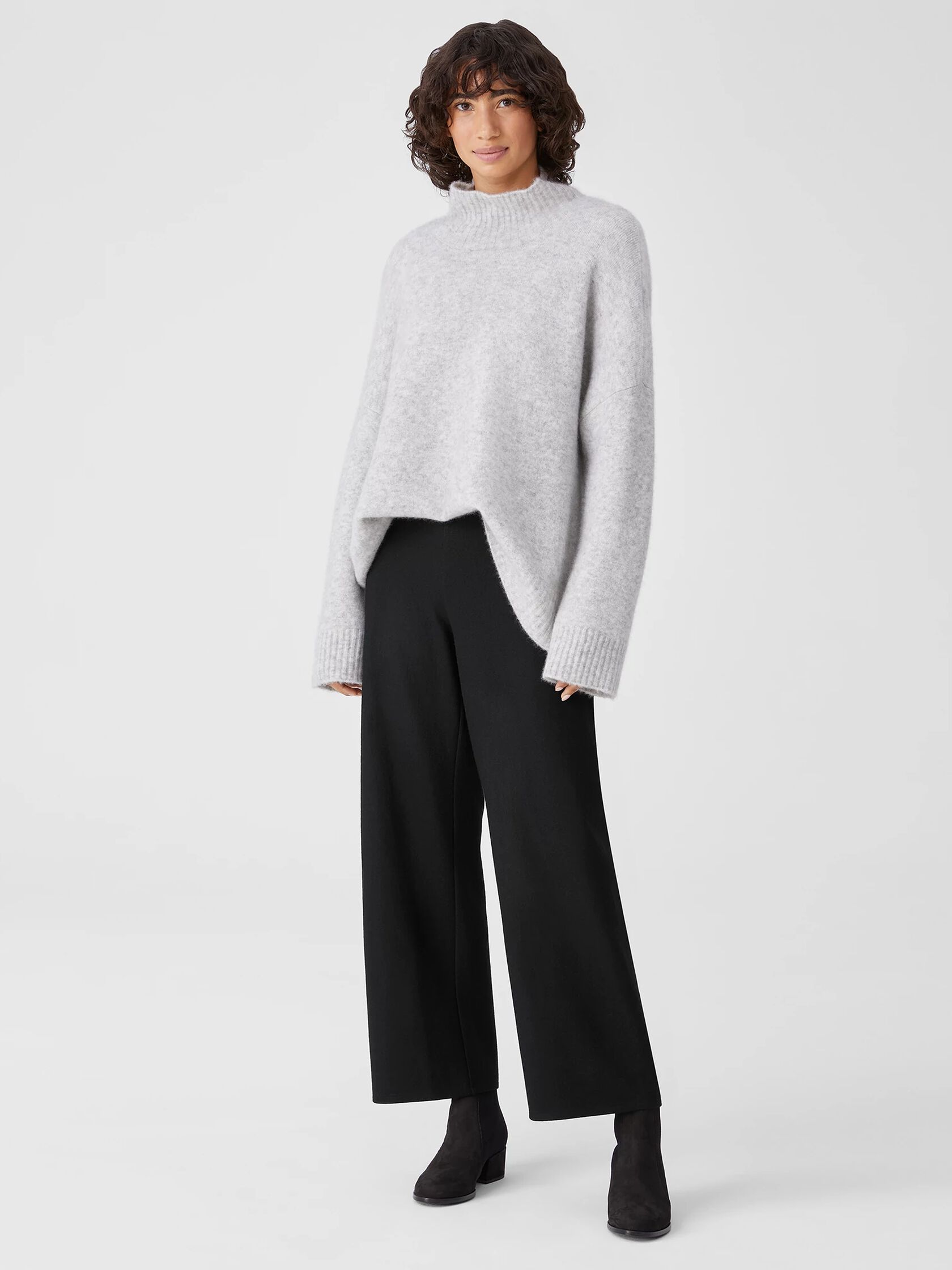 Boiled Wool Jersey Straight Pant