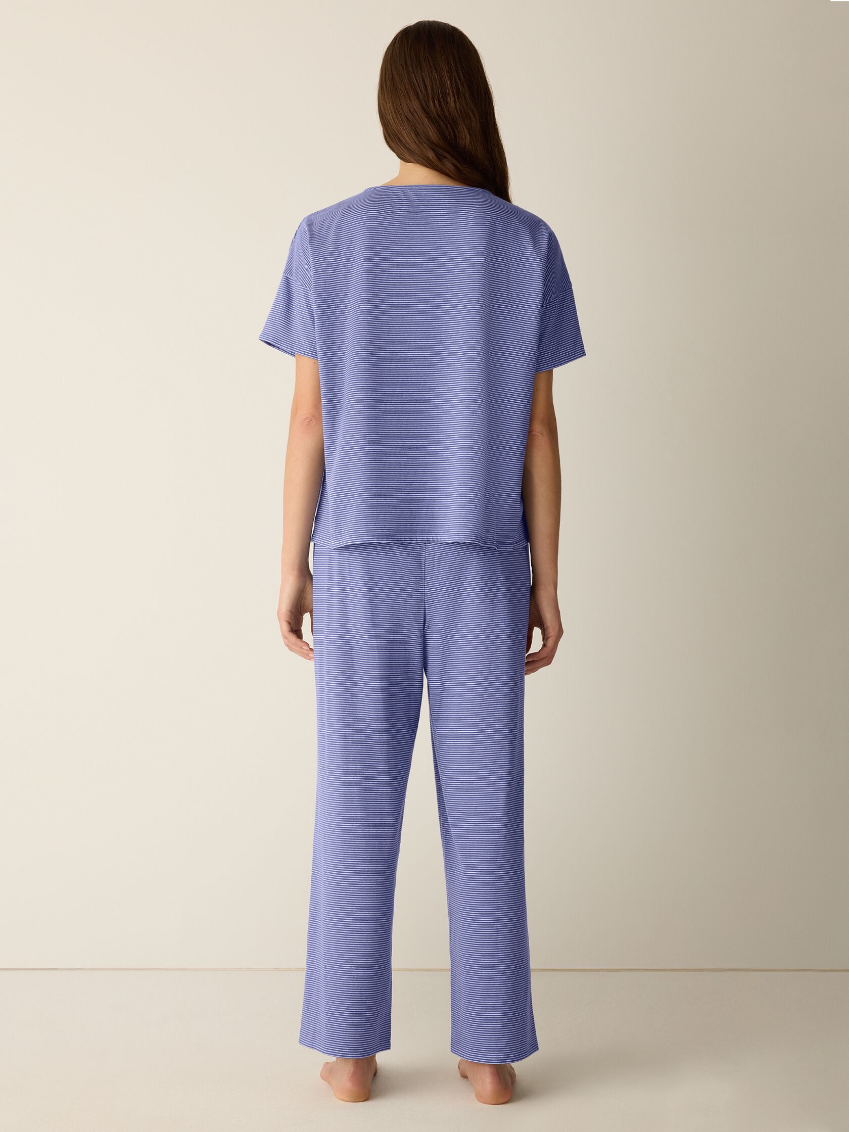 Mini Stripe Organic Cotton Jersey Sleep Set