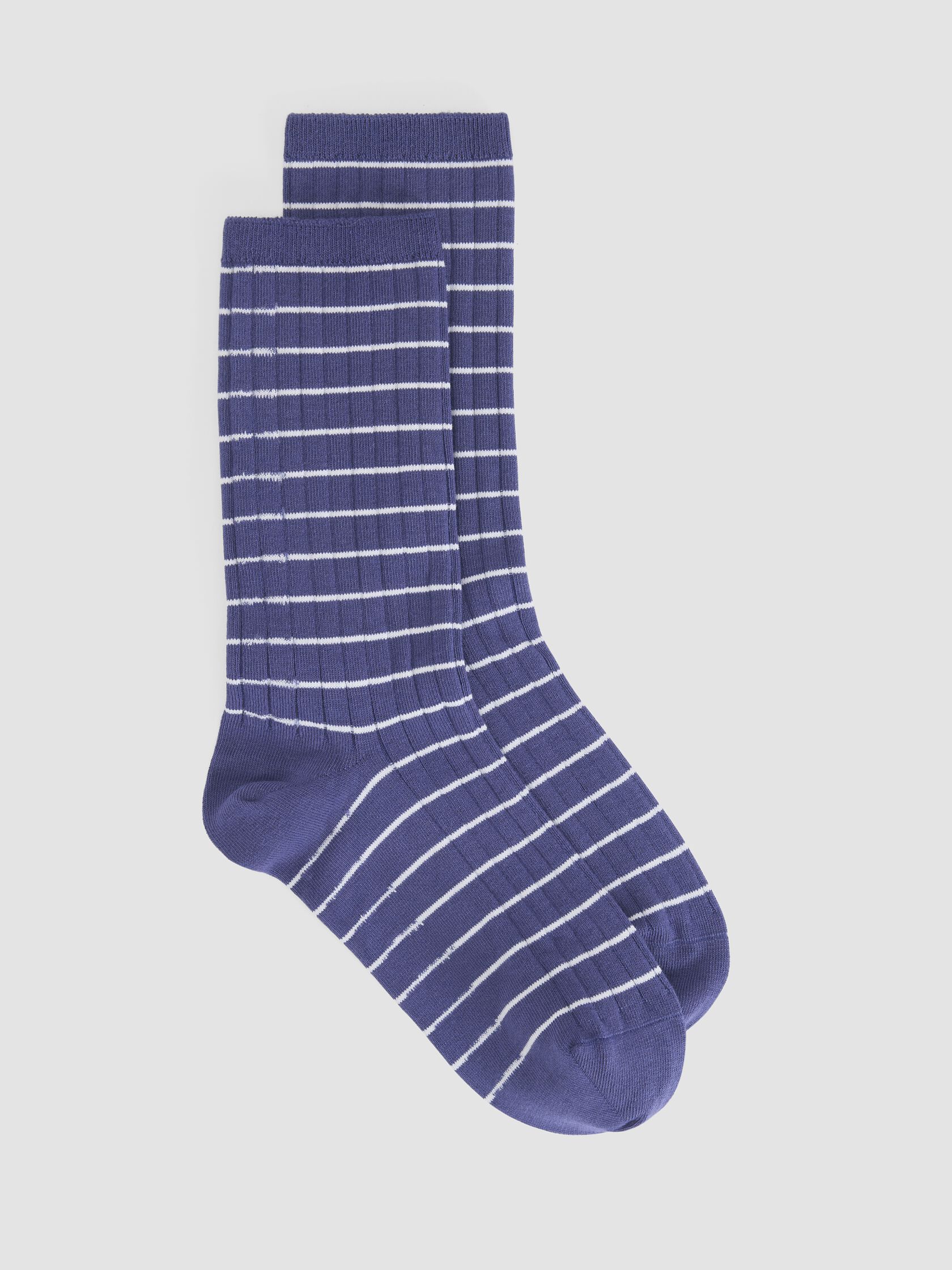 Striped Rib Trouser Sock