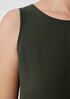 Silk Georgette Crepe Ballet Neck Tank