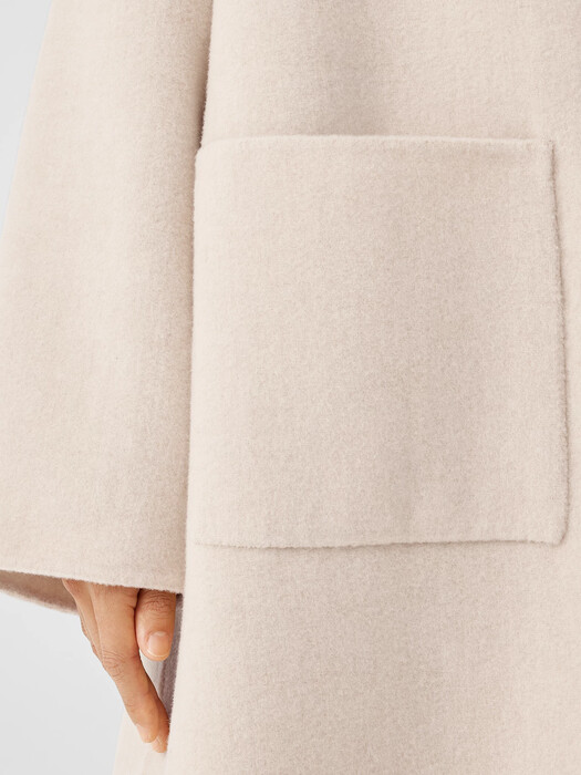 Doubleface Wool Cloud Hooded Coat