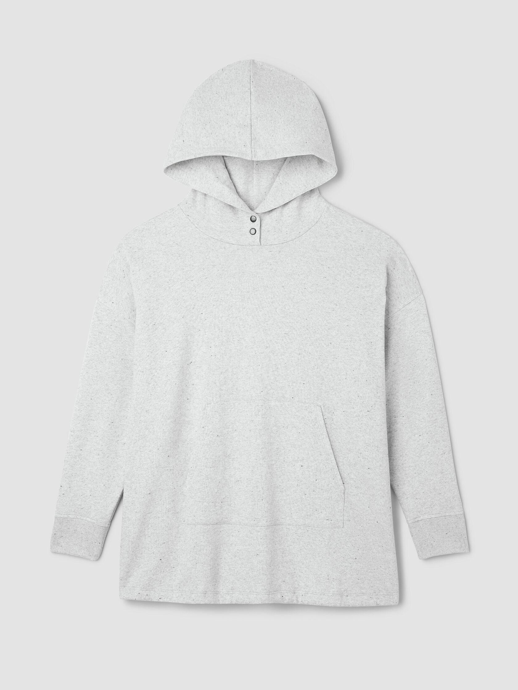 Heathered Fleece Hooded Long Top