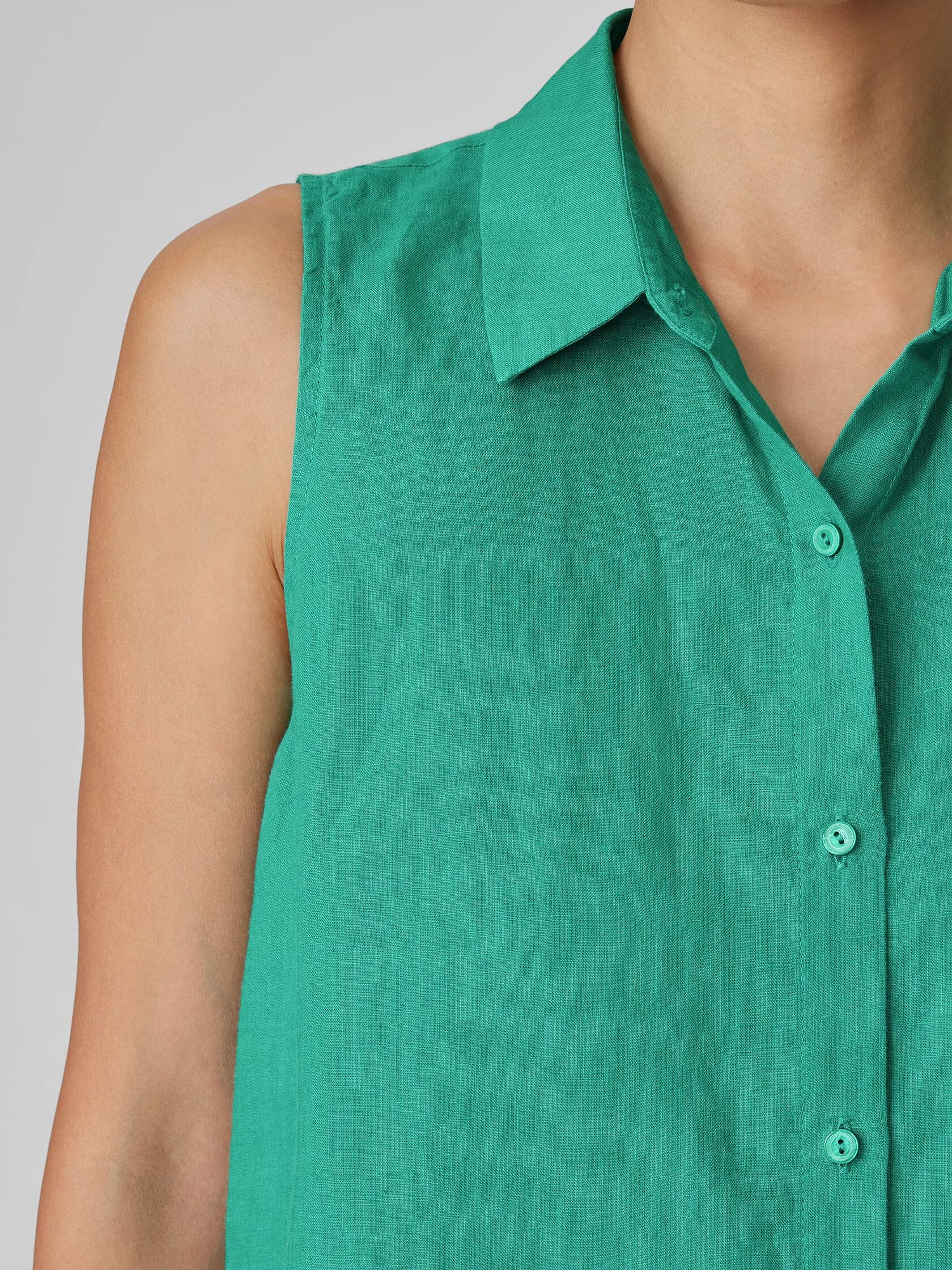 Organic Handkerchief Linen Sleeveless Shirt