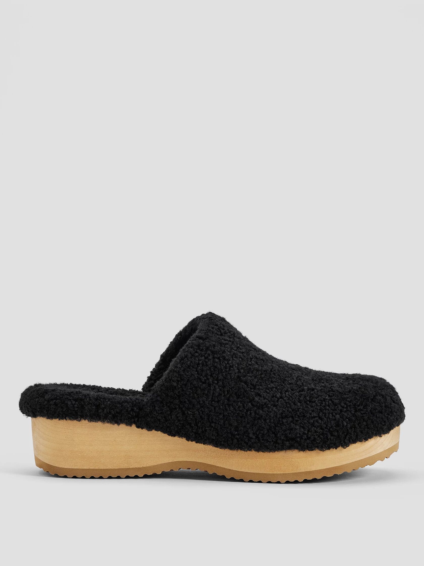 Curly Shearling Clog