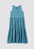 Washed Silk Tiered Dress