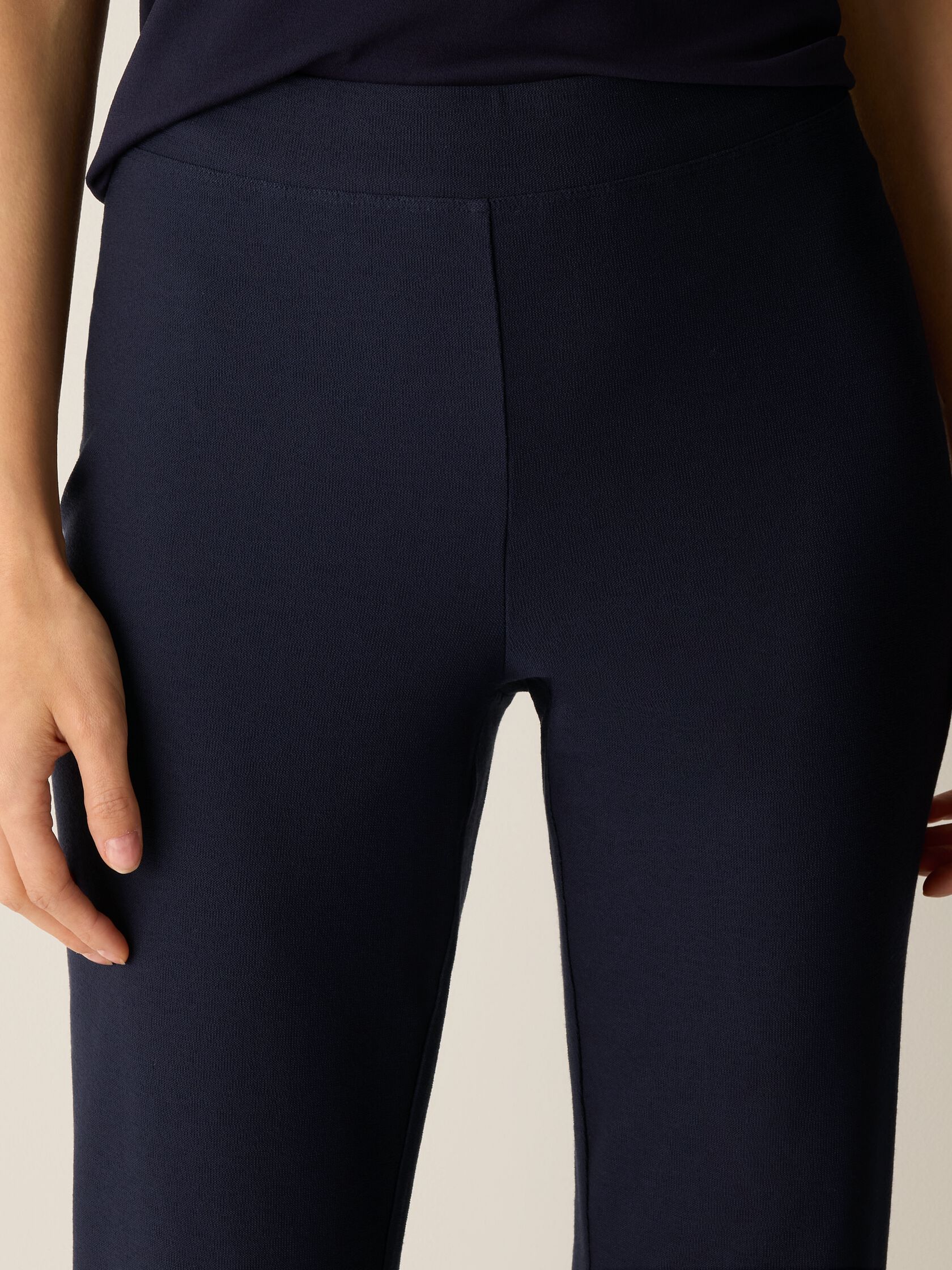 Washable Stretch Crepe Slim Pant