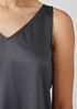 Stretch Silk Charmeuse V-Neck Tank