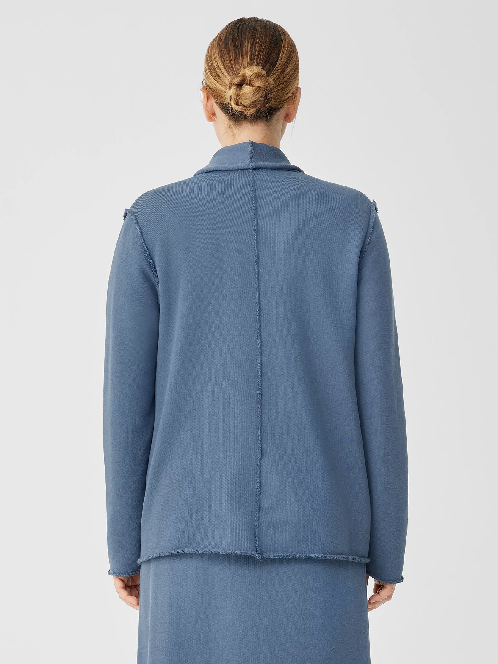 Organic Cotton French Terry Shawl Collar Jacket