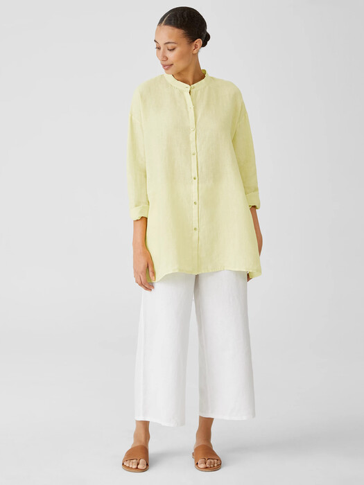 Garment-Dyed Organic Handkerchief Linen Shirt