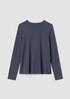 Stretch Jersey Knit Crew Neck Top
