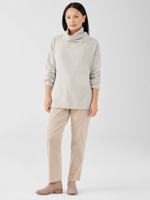 Cotton and Recycled Cashmere Turtleneck Top