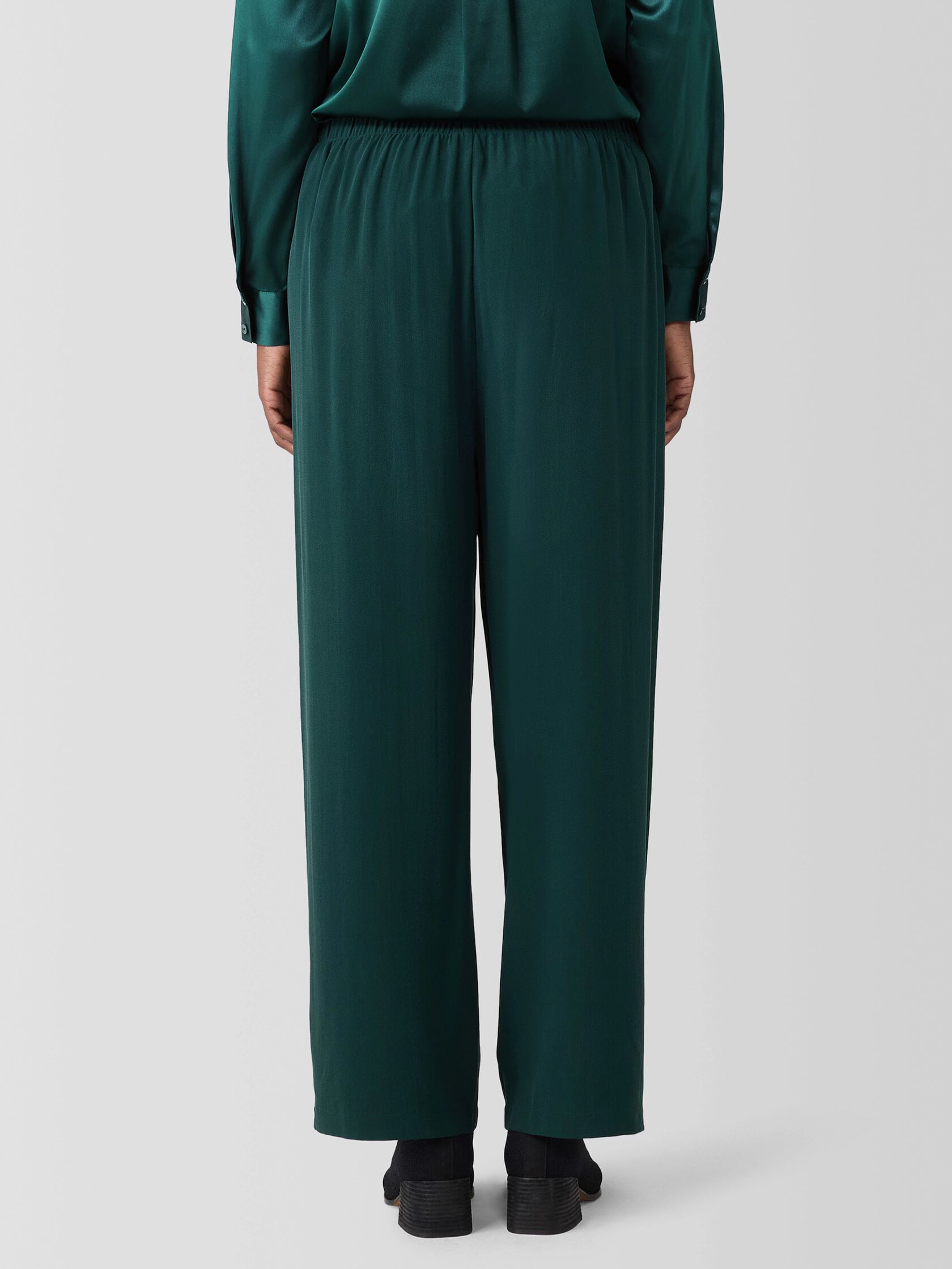 Silk Georgette Crepe Straight Pant