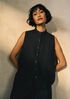 Organic Handkerchief Linen Sleeveless Shirt