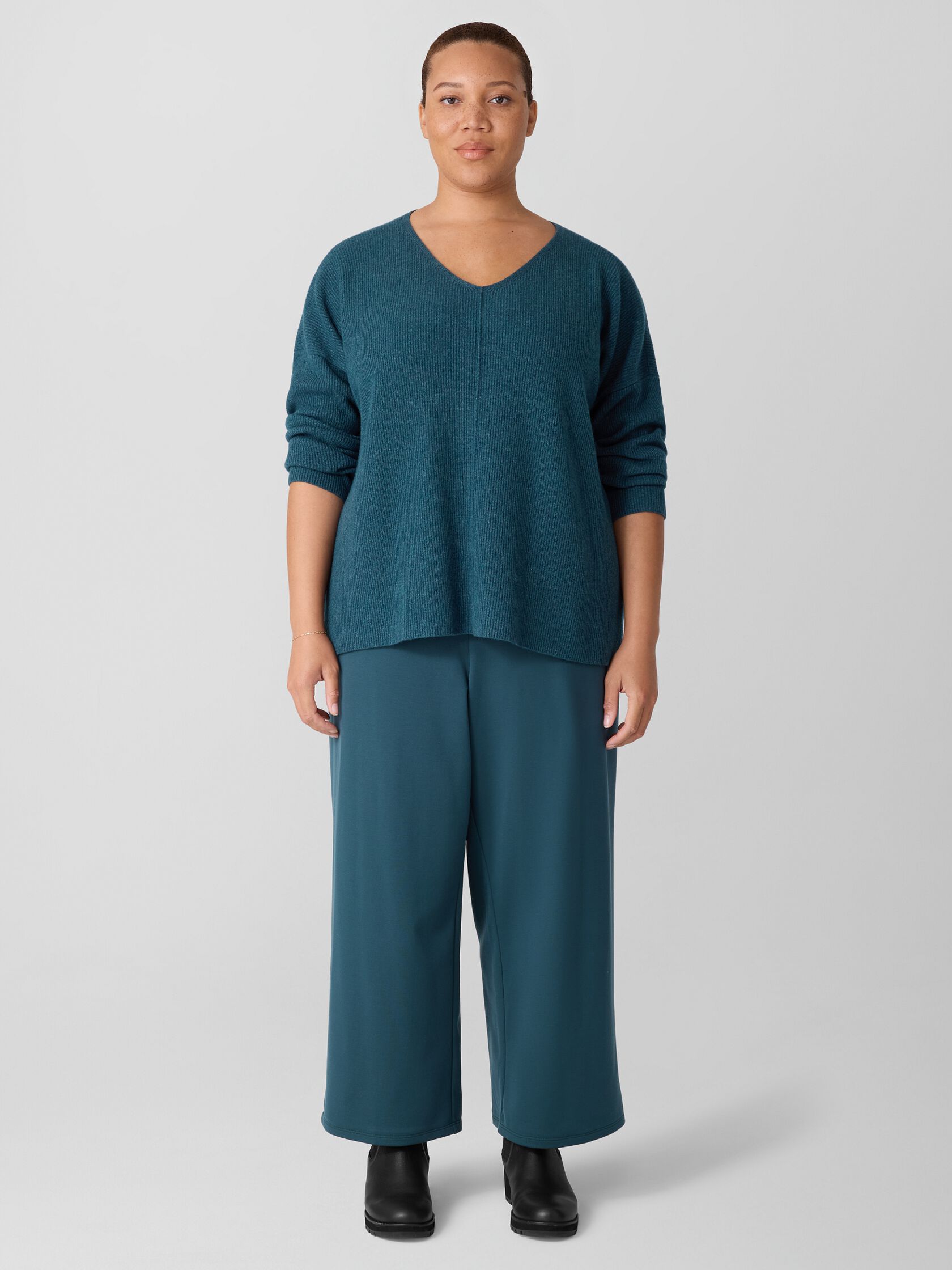 Washable Flex Ponte Wide-Leg Pant