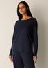 Organic Cotton Interlock Crew Neck Sleep Top