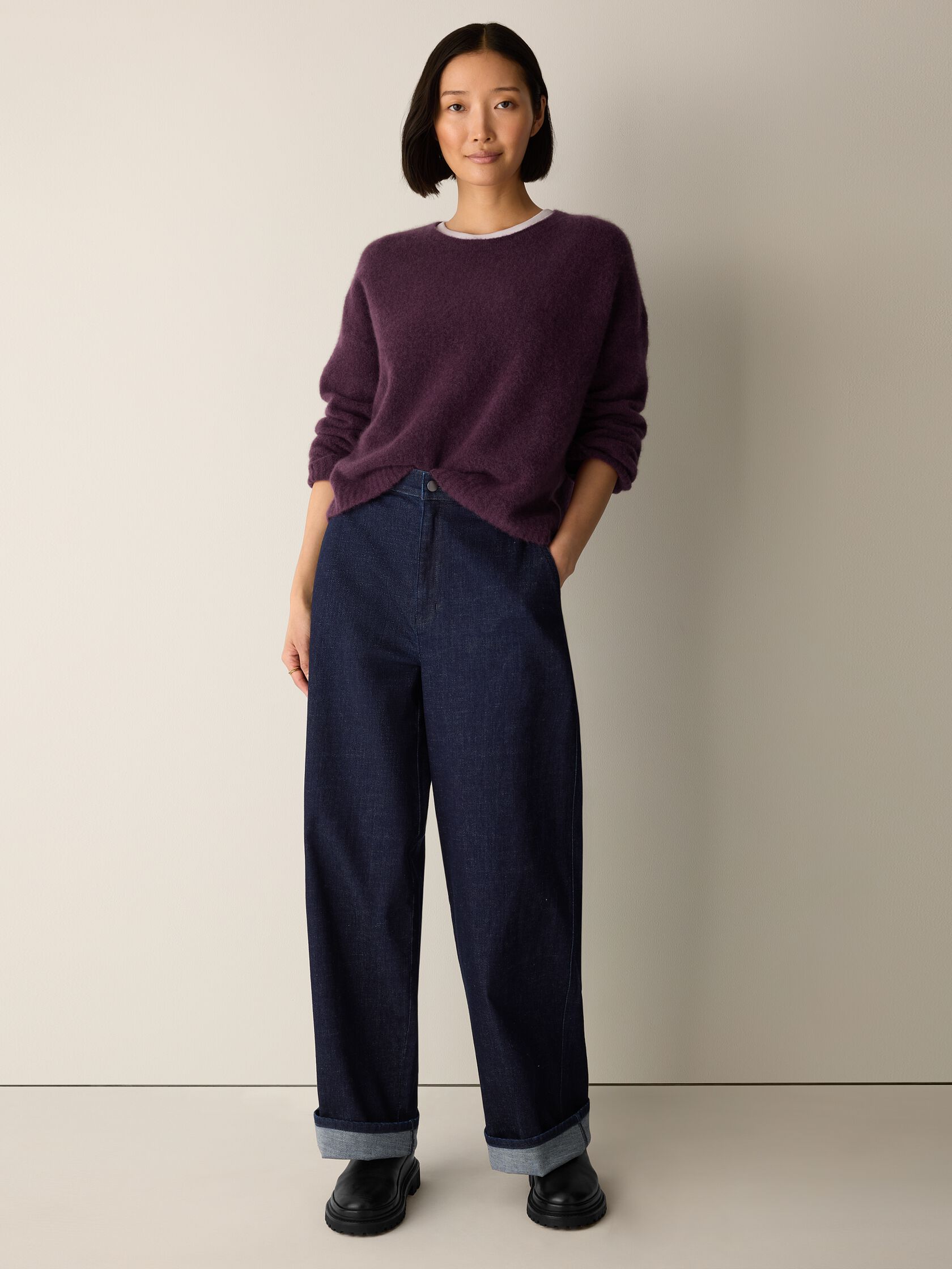 Cashmere Silk Bliss Crew Neck Top
