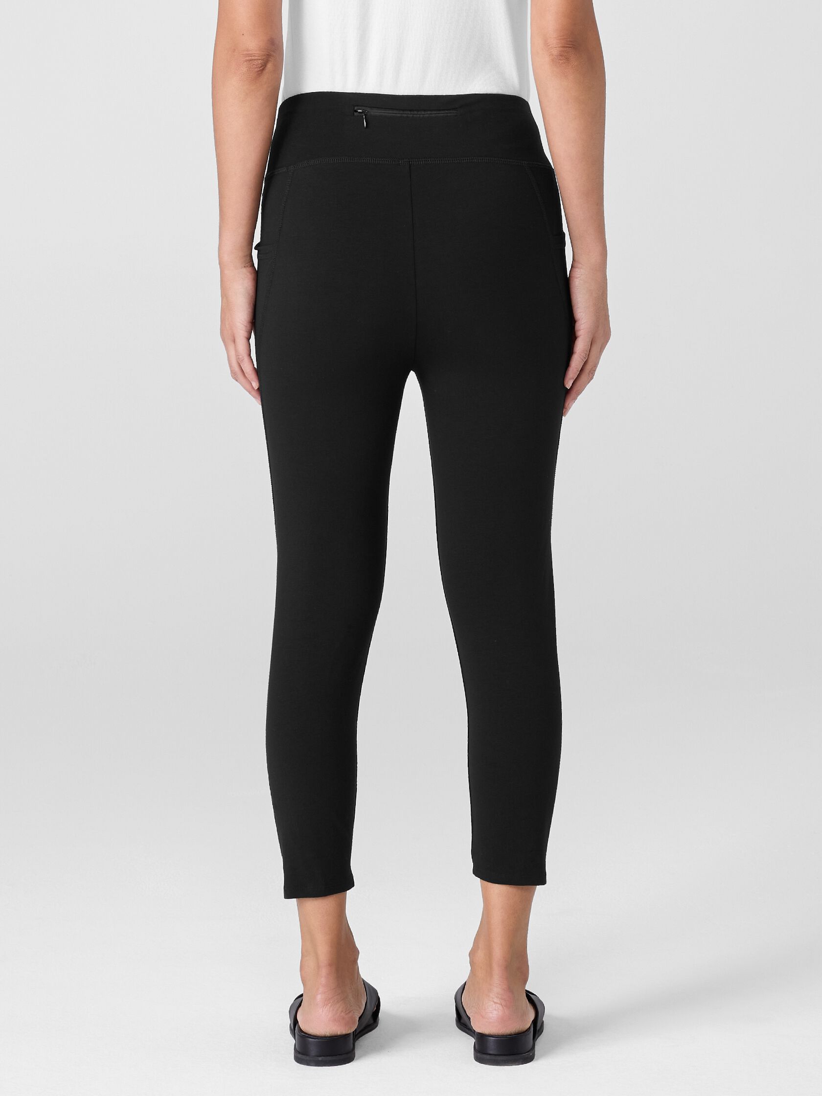 Pima Cotton Stretch Jersey Capri Leggings