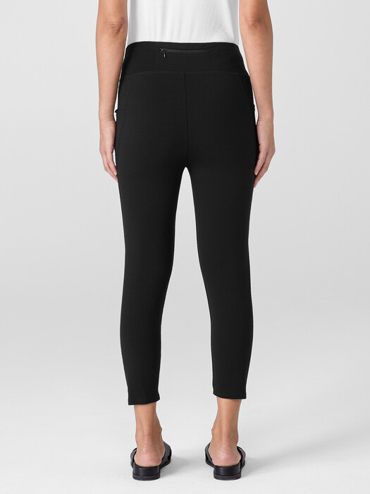 Pima Cotton Stretch Jersey Capri Leggings
