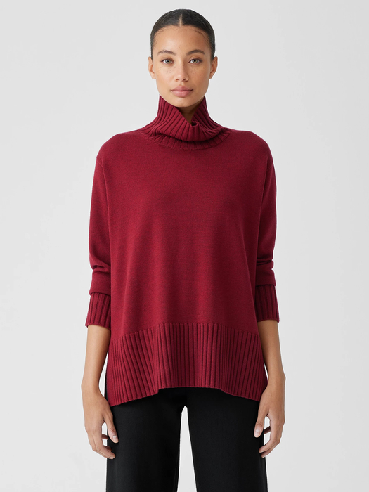 Merino Jersey Turtleneck in Regenerative Wool