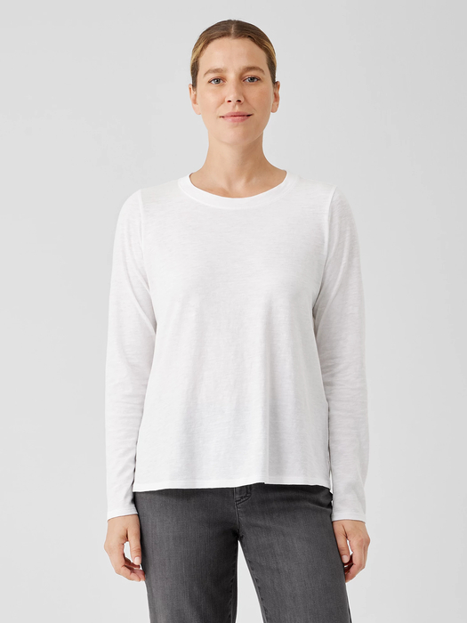 Organic Cotton Slub Crew Neck Top