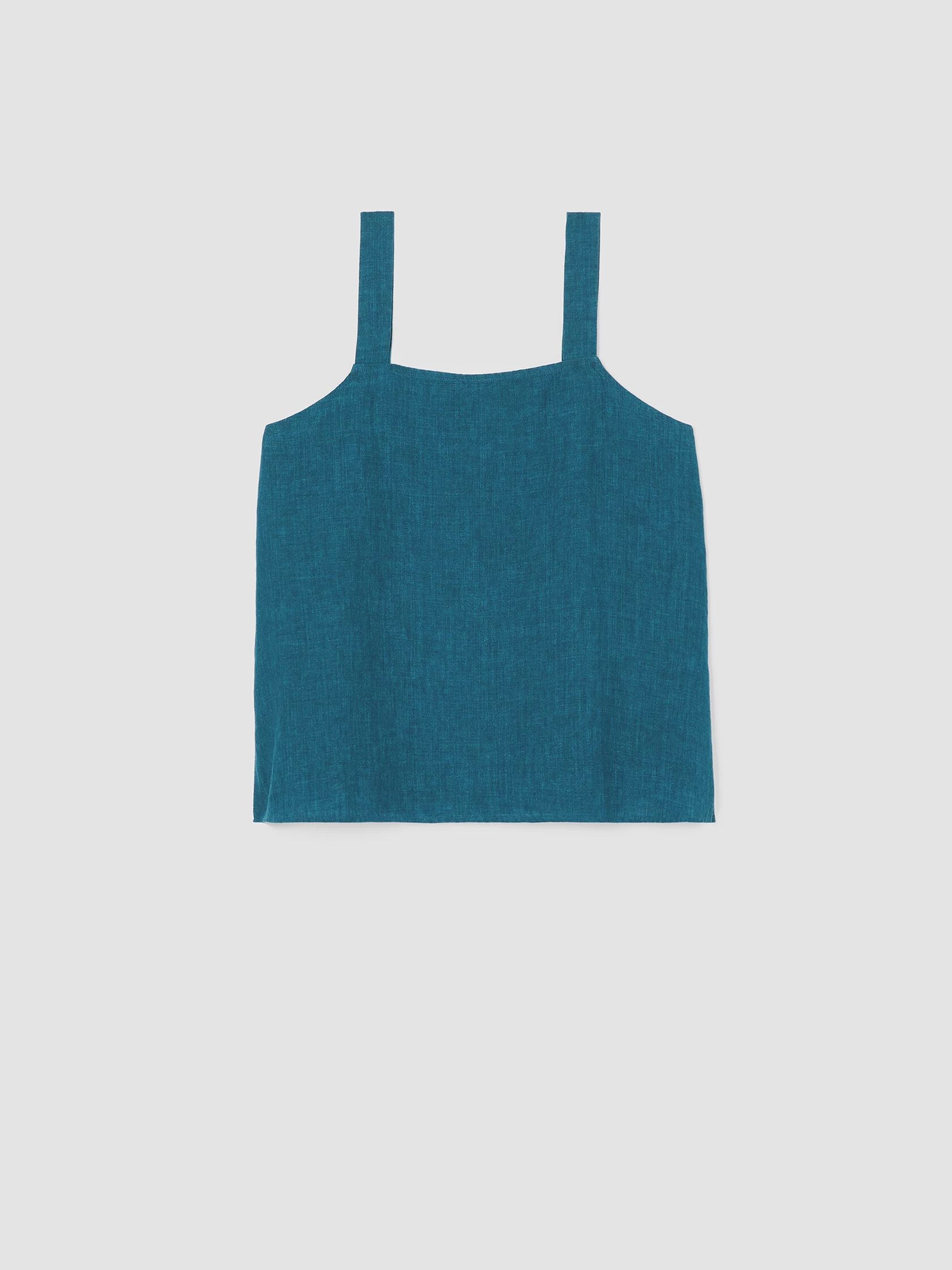 Washed Organic Linen Delave Tank