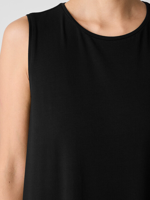 Stretch Jersey Knit Round Neck Dress